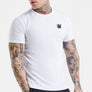 SikSilk - White Essential Short Sleeve Muscle Fit T-Shirt